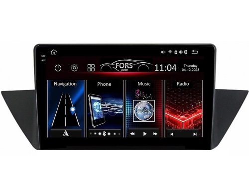 Штатная магнитола FORS.auto FS 4 MAX Qled для BMW X1 (4+32Gb, 10") 2009-2015