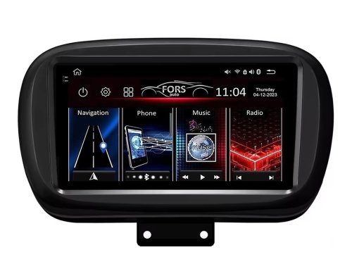 Штатная магнитола FORS.auto FS 4 MAX Qled для Fiat 500X (4+32Gb, 9") 2014-2019