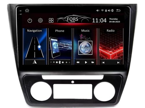 Штатная магнитола FORS.auto FS 4 MAX для Skoda Yeti (4+32Gb, 10", high-end) 2014-2017