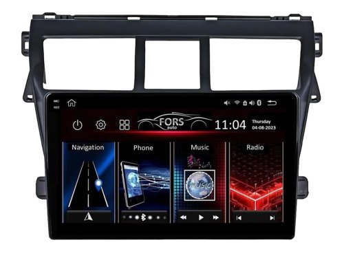 Штатная магнитола FORS.auto FS 4 MAX для Toyota Vios (4+32Gb, 9", black) 2007-2013