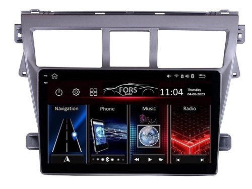 Штатная магнитола FORS.auto FS 4 MAX для Toyota Vios (4+32Gb, 9", silver) 2007-2013
