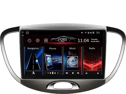 Штатная магнитола FORS.auto FS 4 PRO для Hyundai i10 (4+64Gb, 9", Low-end) 2008-2012