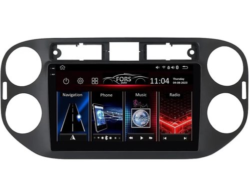 Штатная магнитола FORS.auto FS 4 PRO для Volkswagen Tiguan (4+64Gb, 9") 2006-2016