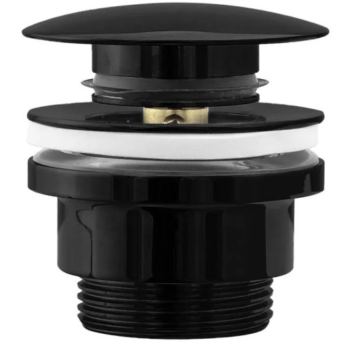 Донный клапан для раковины REA CLICK-CLACK BLACK GLOSSY универсальный *