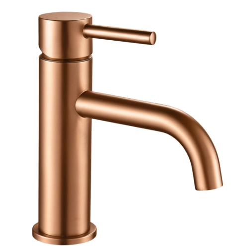 Змішувач для раковини (умивальника) REA LUNGO BRUSHED COPPER низький