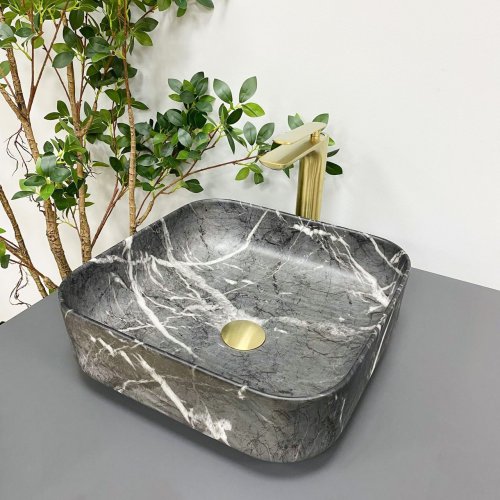 Умывальник (раковина) VBI ALGHERO BLACK ONYX MATT накладной