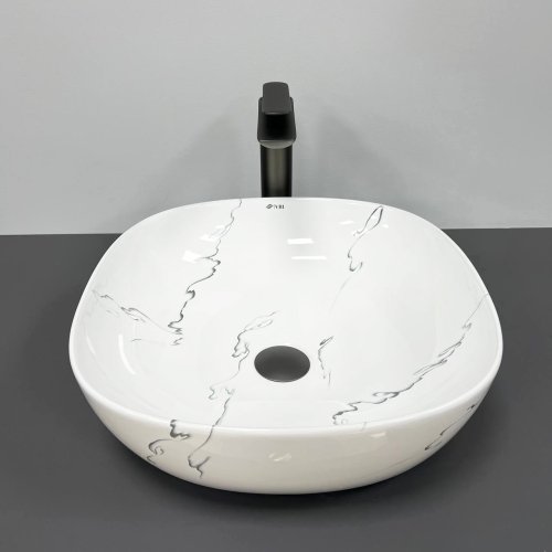 Умывальник (раковина) VBI BERGAMO S MARMO GLOSSY накладной