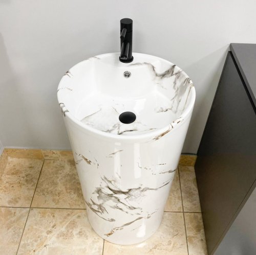 Умывальник (раковина) VBI BOLONIA CARRARA напольный