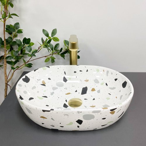 Умывальник (раковина) VBI MODENA S TERAZZO GLOSSY накладной