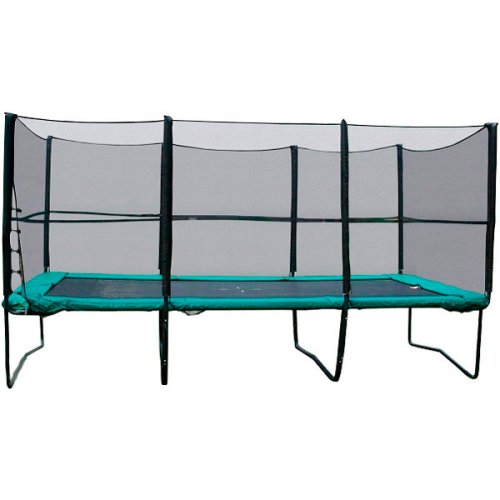 Батут прямоугольный 457х305 см с защитной сеткой и лестницей KIDIGO