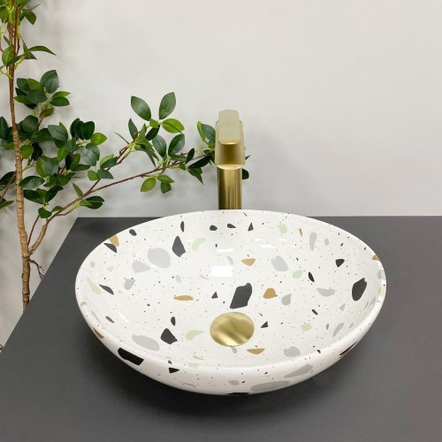 Умывальник (раковина) VBI PARMA TERAZZO GLOSSY накладной