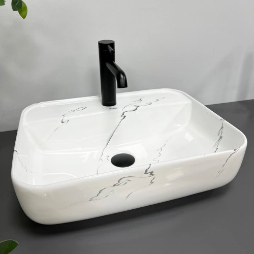 Умивальник (раковина) VBI RAGUSA MARMO GLOSSY накладний