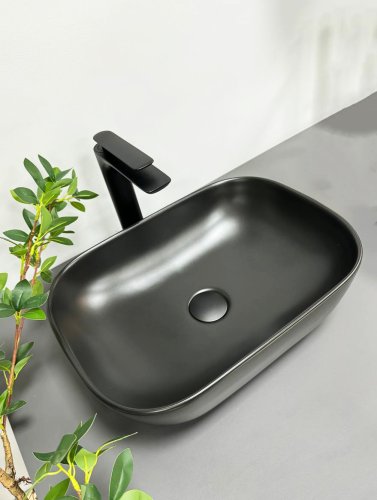 Умывальник (раковина) VBI RAVENNA BLACK MATT накладной