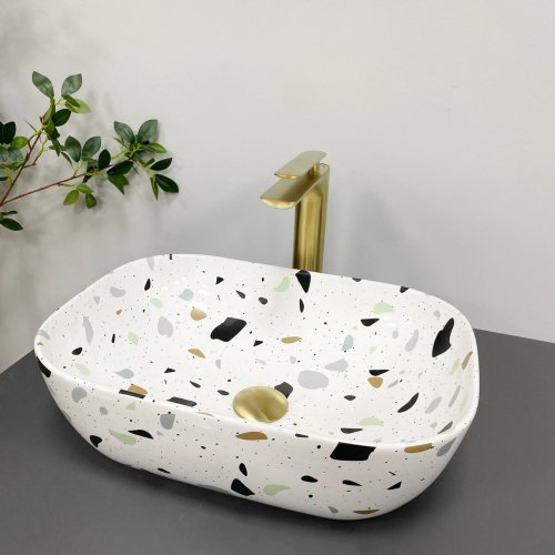 Умывальник (раковина) VBI RAVENNA TERAZZO GLOSSY накладной