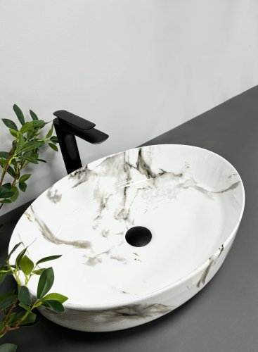 Умывальник (раковина) VBI UDINE CARRARA GLOSSY накладной