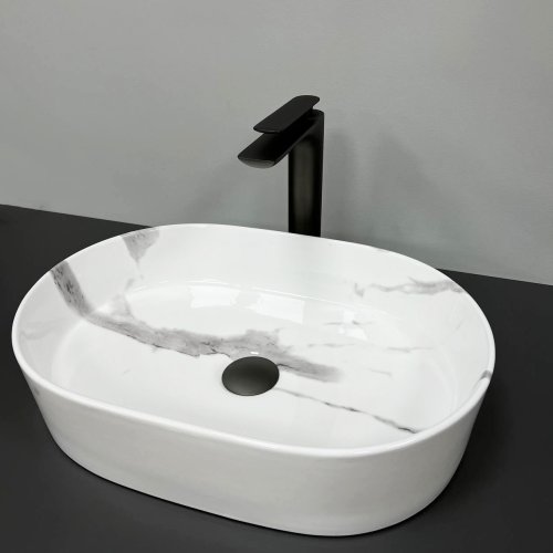 Умывальник (раковина) VBI VERONA 50 MARBLE NATURE GLOSSY накладной