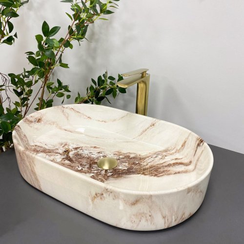 Умывальник (раковина) VBI VERONA 60 ONYX GLOSSY накладной