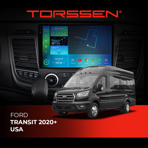 Штатная магнитола 2K Torssen Ford Transit 2020+ FL9 4+64Gb 4G Carplay DSP