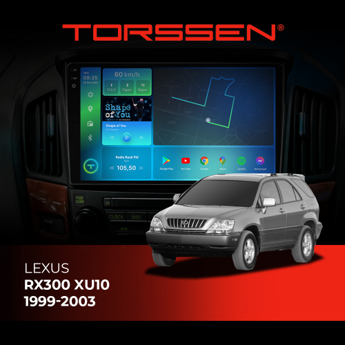 Штатная магнитола 2K Torssen Lexus RX300 XU10 1999-2003 FL9 4+64Gb 4G Carplay DSP