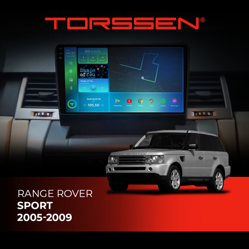 Штатная магнитола 2K Torssen Range Rover Sport 2005-2009 F98256 4G Carplay DSP