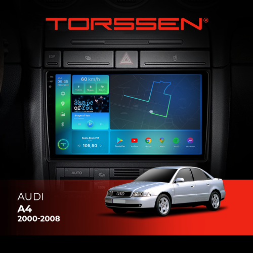 Штатная магнитола Torssen 2K Audi A4 00-08/Seat Exeo FL9 4+64Gb 4G Carplay DSP