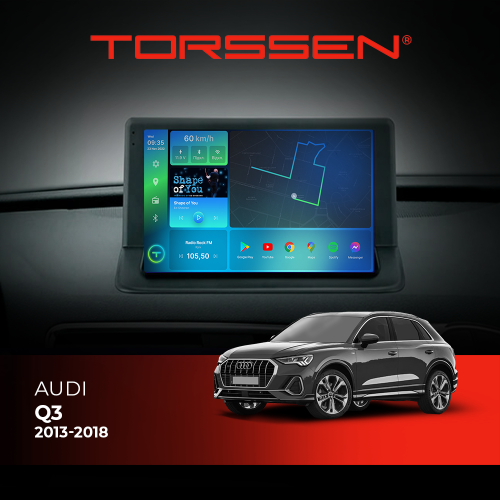 Штатная магнитола Torssen 2K Audi Q3 13-18 F98256 4G Carplay DSP
