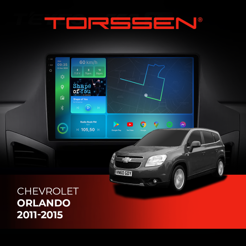 Штатная магнитола Torssen 2K Chevrolet Orlando 2011-2015 F98256 4G Carplay DSP