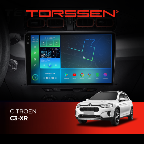 Штатная магнитола Torssen 2K Citroen C3-XR F108256 4G Carplay DSP