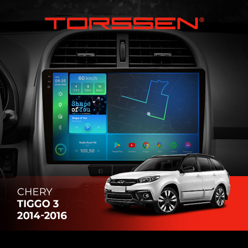 Штатная магнитола Torssen 2K DTS Chery Tiggo 3 14-16 F10432 4G Carplay DSP