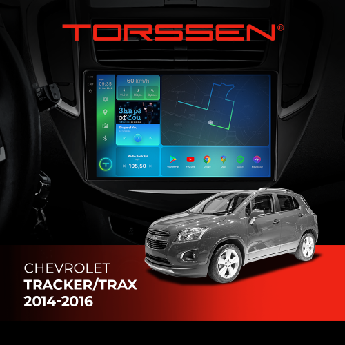 Штатная магнитола Torssen 2K DTS Chevrolet Tracker/Trax 14-16 F9432 4G Carplay DSP