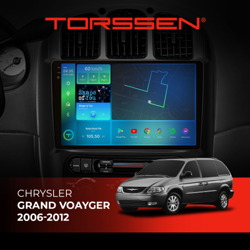 Штатная магнитола Torssen 2K DTS Chrysler Grand Voayger 2006-2012 F10432 4G Carplay DSP