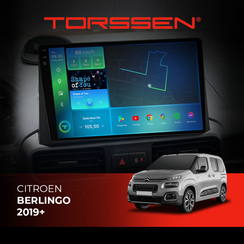 Штатная магнитола Torssen 2K DTS Citroen Berlingo 2019+ F10432 4G Carplay DSP