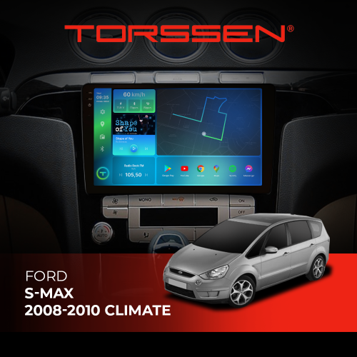 Штатная магнитола Torssen 2K DTS Ford S-max 08-10 F9432 4G Carplay DSP