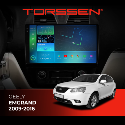 Штатная магнитола Torssen 2K DTS Geely Emgrand 2009-2016 F9432 4G Carplay DSP