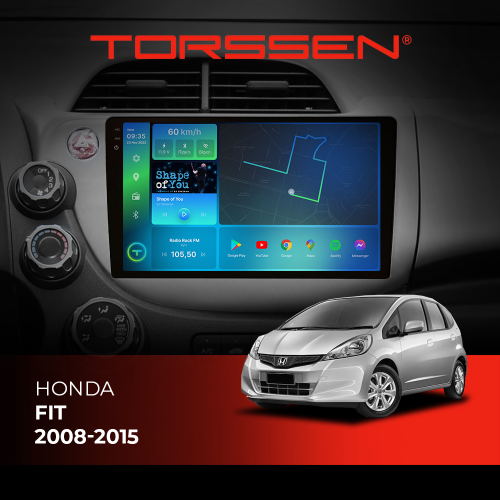Штатная магнитола Torssen 2K DTS Honda Fit 2008-2015 F9432 4G Carplay DSP