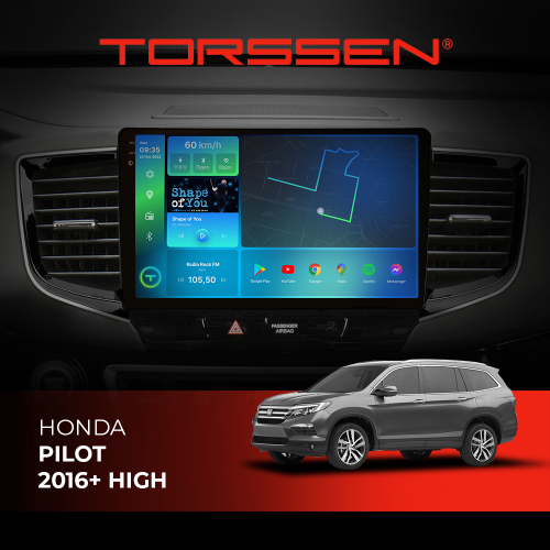 Штатная магнитола Torssen 2K DTS Honda Pilot 16+ High F10432 4G Carplay DSP