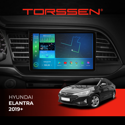 Штатна магнітола Torssen 2K DTS Hyundai Elantra 19+ F9432 4G Carplay DSP