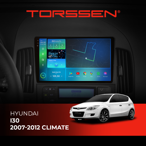 Штатная магнитола Torssen 2K DTS Hyundai i30 2007-2012 climate F9432 4G Carplay DSP