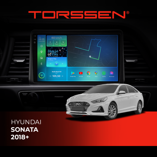 Штатная магнитола Torssen 2K DTS Hyundai Sonata 18+ F9432 4G Carplay DSP