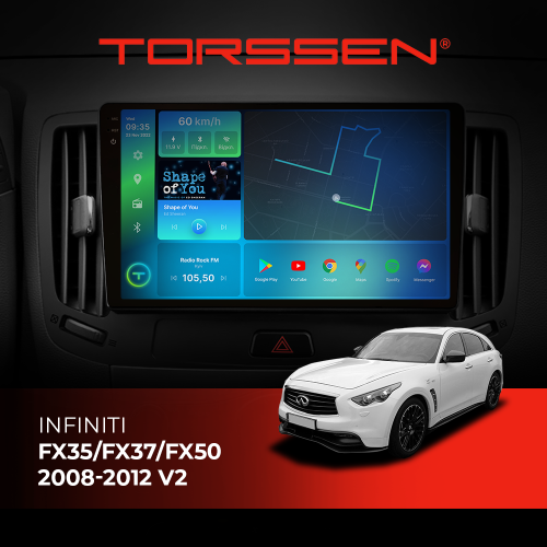 Штатная магнитола Torssen 2K DTS Infinity FX35/FX37/FX50 2008-2012 V2 F9432 4G Carplay DSP