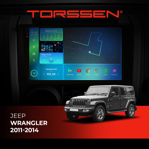 Штатная магнитола Torssen 2K DTS Jeep Wrangler 11-14 F9432 4G Carplay DSP