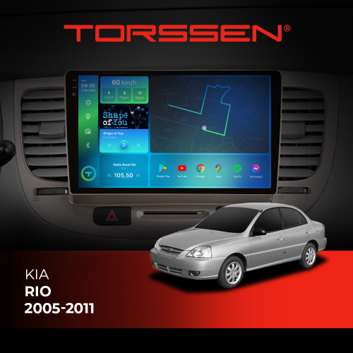 Штатная магнитола Torssen 2K DTS Kia Rio 05-11 F9432 4G Carplay DSP