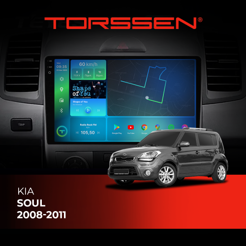 Штатная магнитола Torssen 2K DTS Kia Soul 08-11 F9432 4G Carplay DSP