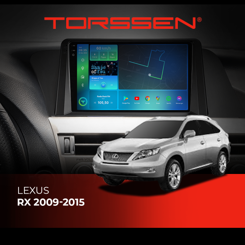 Штатная магнитола Torssen 2K DTS Lexus RX 09-15 F9432 4G Carplay DSP