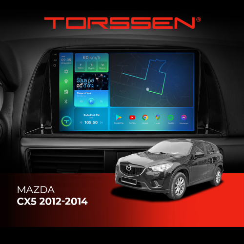 Штатная магнитола Torssen 2K DTS Mazda CX5 2012-2014 F10432 4G Carplay DSP