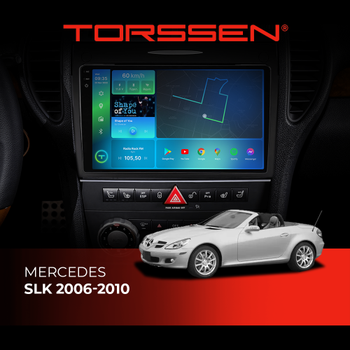 Штатная магнитола Torssen 2K DTS Mercedes SLK 2006-2010 F9432 4G Carplay DSP