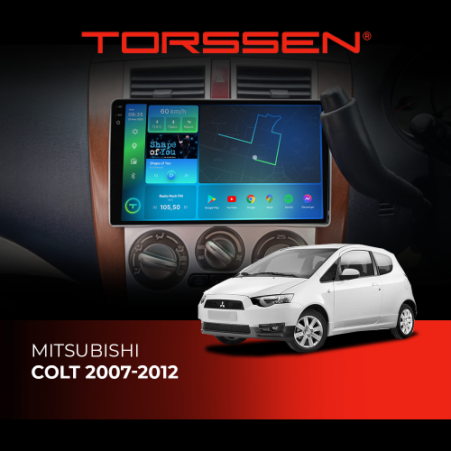 Штатная магнитола Torssen 2K DTS Mitsubishi Colt 2007-2012 F9432 4G Carplay DSP