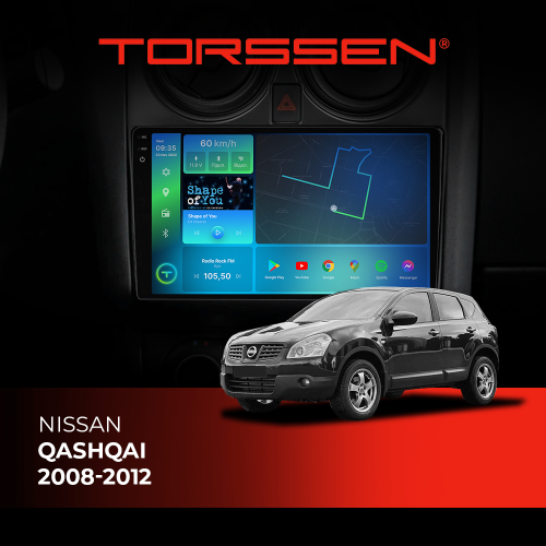 Штатная магнитола Torssen 2K DTS Nissan Qashqai 08-12 F9432 4G Carplay DSP