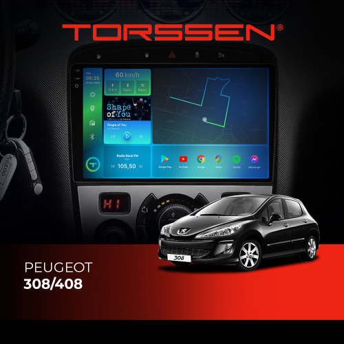 Штатная магнитола Torssen 2K DTS Peugeot 308/408 F9432 4G Carplay DSP