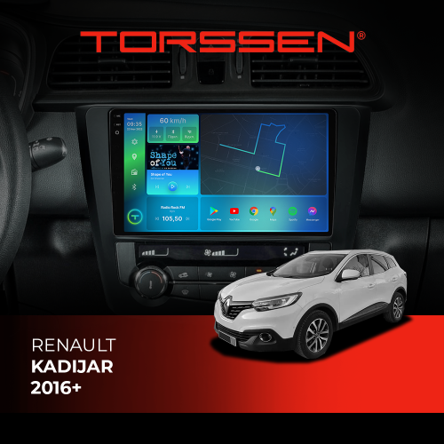 Штатная магнитола Torssen 2K DTS Renault Kadijar 16+ F9432 4G Carplay DSP